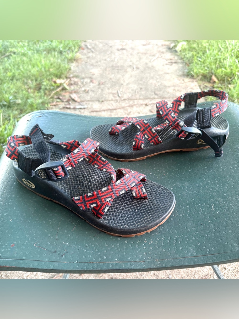 Chaco Red White Blue Strappy Hiking Sandals Women's 9 Z/2 Classic